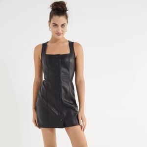 NWT UO Faux Leather Button-Down Dress Size 4